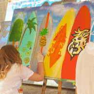 Atelier graffiti entre amis à Berlin